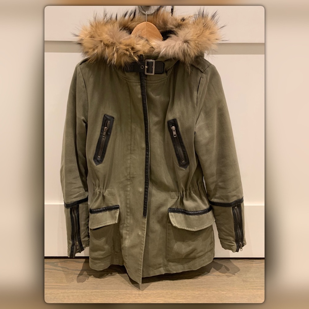 Maje army green coat